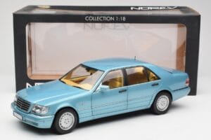 Mercedes S500 W140 Turkusowy Metallic Norev 1:18 183561 Metal — zdjęcie 8 z 8