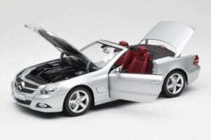 Mercedes SL 500 R230 Kabriolet Iridium Srebrny Minichamps 1:18 B66962388 Metal — zdjęcie 2 z 8