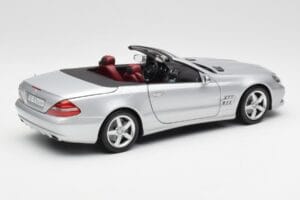 Mercedes SL 500 R230 Kabriolet Iridium Srebrny Minichamps 1:18 B66962388 Metal — zdjęcie 3 z 8