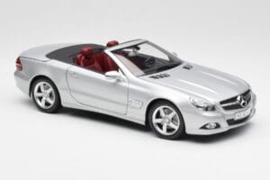 Mercedes SL 500 R230 Kabriolet Iridium Srebrny Minichamps 1:18 B66962388 Metal — zdjęcie 6 z 8