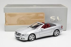 Mercedes SL 500 R230 Kabriolet Iridium Srebrny Minichamps 1:18 B66962388 Metal — zdjęcie 8 z 8