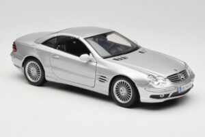 Mercedes SL55 AMG R230 Srebrny Maisto 1:18 36894 Metal — zdjęcie 6 z 8