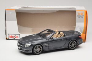 Mercedes SL65 AMG Black Series R230 Matte Black Maisto 1:18 36198 Metal — zdjęcie 8 z 8
