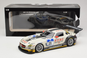 Mercedes SLS AMG GT3 #21 Rowe Racing M. Zehe / M. Hartung ADAC 24h Nurburgring 2012 Minichamps 1:18 151123121 Metal — zdjęcie 6 z 6