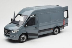 Mercedes Sprinter W907 Niebiesko-Szary Norev 1:18 183423 Metal — zdjęcie 2 z 7