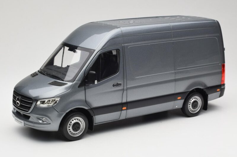 Mercedes Sprinter W907 Panel Van Selenite Grey Metallic Norev 1:18 B66004163 Metal