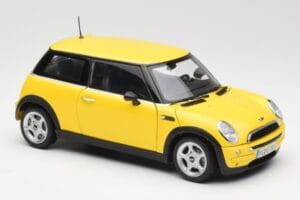 Mini Cooper One R50 Pakiet Aerodynamiczny Żółty Kyosho 1:18 80430148553 Metal — zdjęcie 6 z 8