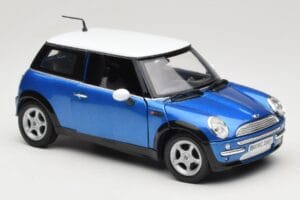 Mini Cooper R50 Niebieski z Białym Dachem Mondo Motors 1:18 MINI004 Metal — zdjęcie 6 z 8