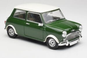 Mini Cooper S British Racing Zielony & Old English Biały Solido 1:18 8021 Metal — zdjęcie 6 z 8