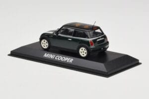 Mini Cooper S R53 Zielony Z Paskami Minichamps 1:43 MINI006 Metal — zdjęcie 3 z 4