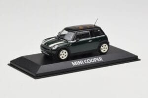 Mini Cooper S R53 Zielony Z Paskami Minichamps 1:43 MINI006 Metal — zdjęcie 4 z 4
