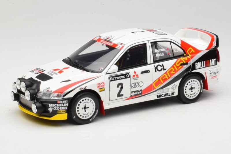 Mitsubishi Carisma GT Group N2 R. Burns / R. Reid RAC Rally 1997 Biały Otto 1:18 OT1192 Żywica