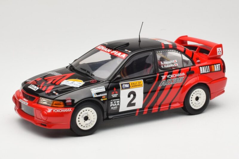 Mitsubishi Lancer Evolution VI #2 Y. Kataoka / S. Hayashi Winner Rally Canberra 1999 AUTOart 1:18 89942 Metal