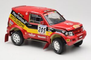 Mitsubishi Pajero Rallye Raid #205 Paris-Dakar Rally 2001 Solido 1:18 9022 Metal — zdjęcie 6 z 8