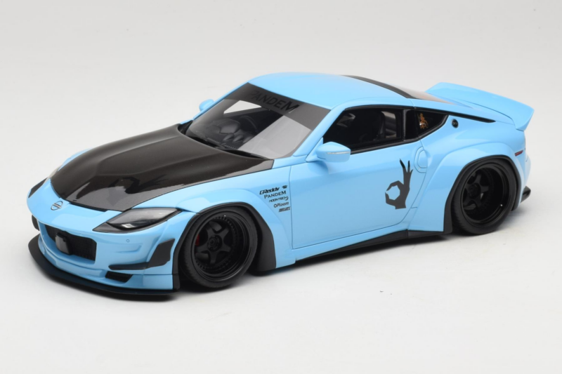 Nissan Fairlady Z RZ34 Pandem China Blue Black GT Spirit 1:18 GT943 Żywica
