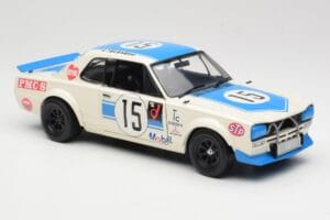 Nissan Skyline 2000GT-R KPGC10 #15 K. Takahashi Nissan Works JTCC 1972 Kyosho 1:18 08122B Metal — zdjęcie 6 z 8