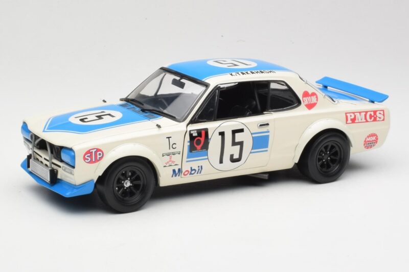 Nissan Skyline 2000GT-R KPGC10 #15 K. Takahashi Nissan Works JTCC 1972 Kyosho 1:18 08122B Metal