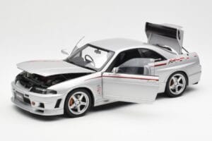 Nissan Skyline GT-R R33 R-Tune Srebrny AUTOart 1:18 77326 Metal — zdjęcie 2 z 8
