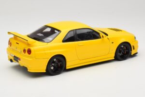 Nissan Skyline GT-R R34 Customized Version Żółty MotorHelix 1:18 M83412 Metal — zdjęcie 3 z 8