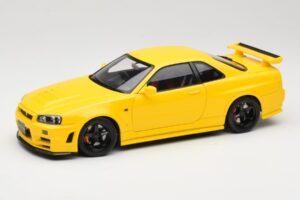 Nissan Skyline GT-R R34 Customized Version Żółty MotorHelix 1:18 M83412 Metal