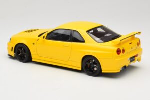 Nissan Skyline GT-R R34 Customized Version Żółty MotorHelix 1:18 M83412 Metal — zdjęcie 7 z 8