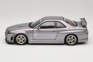 Nissan Skyline GT-R R34 Nismo S-Tune Srebrny AUTOart 1:18 77358 Metal — zdjęcie 4 z 8