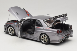 Nissan Skyline GT-R R34 Nismo S-Tune Srebrny AUTOart 1:18 77358 Metal — zdjęcie 5 z 8