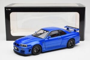 Nissan Skyline GT-R R34 NISMO Z-Tune Bayside Niebieski AUTOart 1:18 77354 Kompozyt — zdjęcie 8 z 8