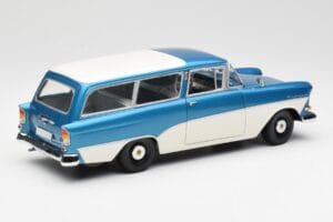 Opel Rekord P1 Caravan Niebieski Metallic Minichamps 1:18 180043210 Metal — zdjęcie 3 z 8