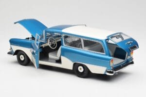 Opel Rekord P1 Caravan Niebieski Metallic Minichamps 1:18 180043210 Metal — zdjęcie 5 z 8