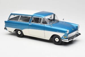 Opel Rekord P1 Caravan Niebieski Metallic Minichamps 1:18 180043210 Metal — zdjęcie 6 z 8
