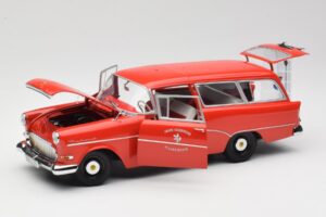 Opel Rekord P1 Caravan Feuerwehr Neuenkirchen Minichamps 1:18 180043291 Metal — zdjęcie 2 z 8