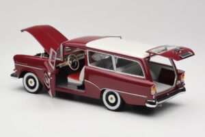 Opel Rekord P1 Caravan Czerwony Minichamps 1:18 180043211 Metal — zdjęcie 5 z 8