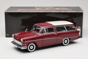 Opel Rekord P1 Caravan Czerwony Minichamps 1:18 180043211 Metal — zdjęcie 8 z 8