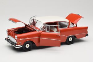 Opel Rekord P1 Czerwony Minichamps 1:18 180043201 Metal — zdjęcie 2 z 8
