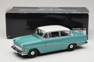 Opel Rekord P1 Turkusowy Niebieski Minichamps 1:18 180043200 Metal — zdjęcie 8 z 8