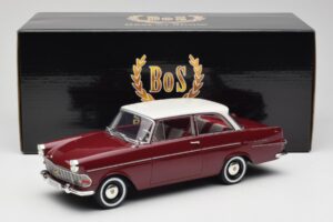 Opel Rekord P2 Ciemnoczerwony & Biały BoS Models 1:18 BOS415 Żywica — zdjęcie 6 z 6