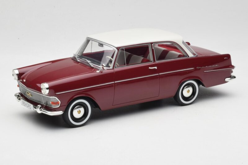 Opel Rekord P2 Ciemnoczerwony & Biały BoS Models 1:18 BOS415 Żywica