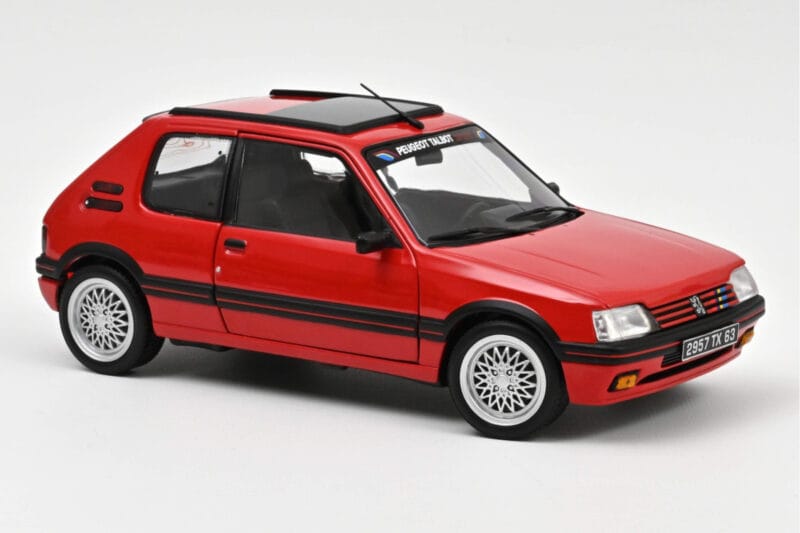 Peugeot 205 GTi 1.9 PTS Deco Vallelunga Czerwony Norev 1:18 184846 Metal