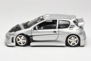 Peugeot 206 MTK Srebrny Solido 1:18 1817 Metal — zdjęcie 4 z 8