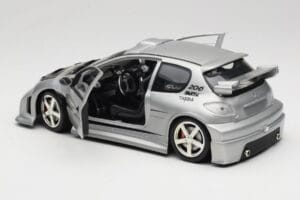 Peugeot 206 MTK Srebrny Solido 1:18 1817 Metal — zdjęcie 5 z 8