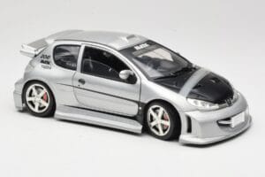 Peugeot 206 MTK Srebrny Solido 1:18 1817 Metal — zdjęcie 6 z 8
