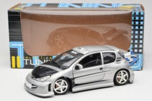 Peugeot 206 MTK Srebrny Solido 1:18 1817 Metal — zdjęcie 8 z 8