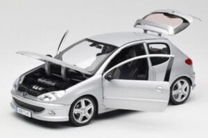 Peugeot 206 RC Aluminium Srebrny Norev 1:18 184726 Metal — zdjęcie 2 z 8