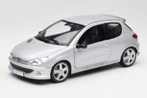 Peugeot 206 RC Aluminium Srebrny Norev 1:18 184726 Metal
