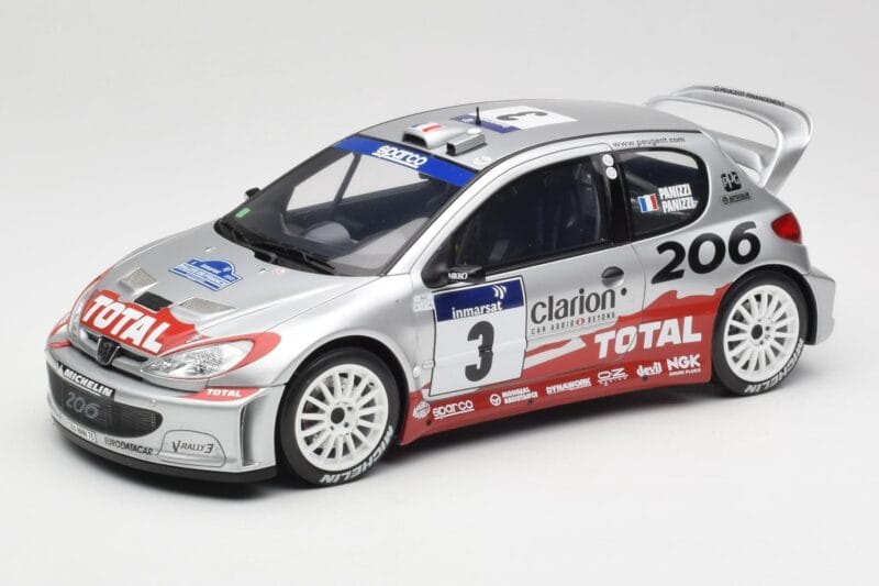 Peugeot 206 WRC #3 G. Panizzi / H. Panizzi Rally Tour de Corse 2002 Otto 1:18 OT1085 Żywica