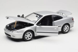 Peugeot 406 Coupe Srebrny Gate 1:18 01024 Metal — zdjęcie 2 z 8