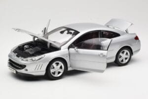 Peugeot 407 Coupe Srebrny Norev 1:18 184747 Metal — zdjęcie 2 z 8