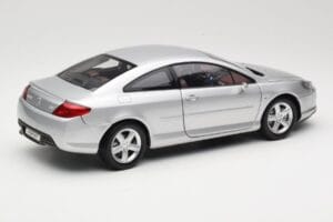 Peugeot 407 Coupe Srebrny Norev 1:18 184747 Metal — zdjęcie 3 z 8