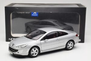 Peugeot 407 Coupe Srebrny Norev 1:18 184747 Metal — zdjęcie 8 z 8